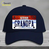 Grandpa Utah Novelty License Plate Hat Cotton / Navy