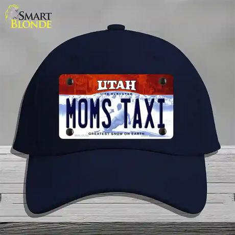 Moms Taxi Utah Novelty License Plate Hat Cotton / Navy