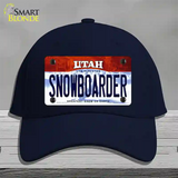 Snowboarder Utah Novelty License Plate Hat Cotton / Navy