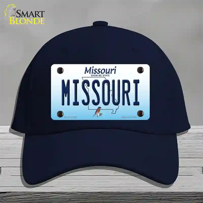 Missouri Show Me State Novelty License Plate Hat Cotton / Navy