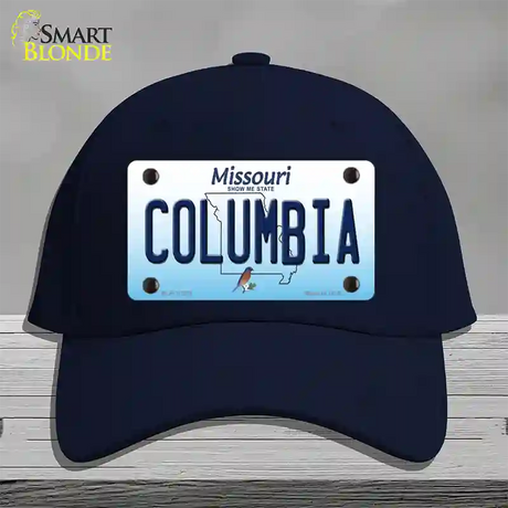 Columbia Missouri Novelty License Plate Hat Cotton / Navy