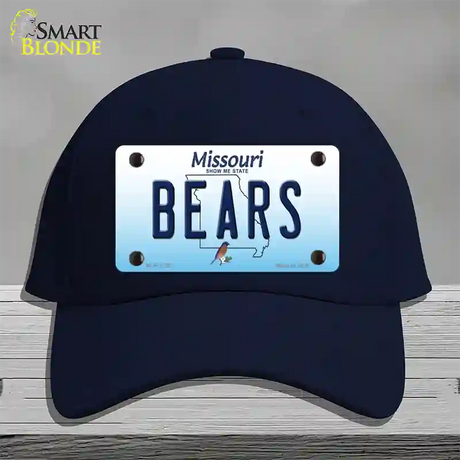 Bears Missouri Novelty License Plate Hat Cotton / Navy