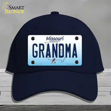 Grandma Missouri Novelty License Plate Hat Cotton / Navy