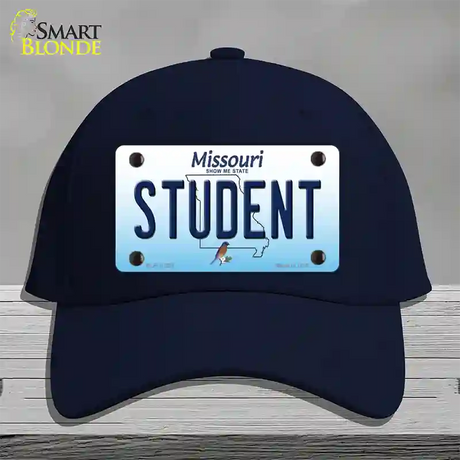 Student Missouri Novelty License Plate Hat Cotton / Navy