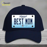 Best Mom Missouri Novelty License Plate Hat Cotton / Navy