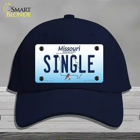 Single Missouri Novelty License Plate Hat Cotton / Navy