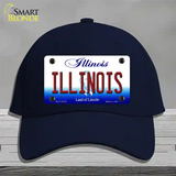 Illinois Land of Lincoln Novelty License Plate Hat Cotton / Navy