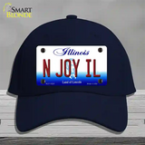 N Joy IL Illinois Novelty License Plate Hat Cotton / Navy