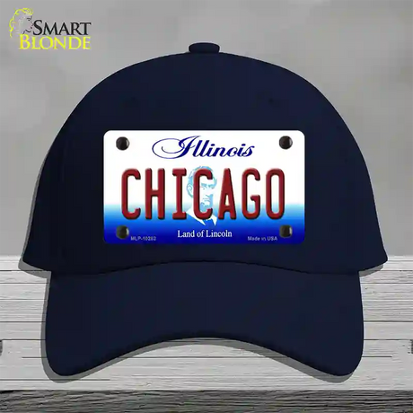 Chicago Illinois Novelty License Plate Hat Cotton / Navy