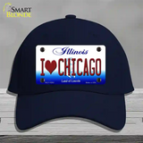 I Love Chicago Illinois Novelty License Plate Hat Cotton / Navy