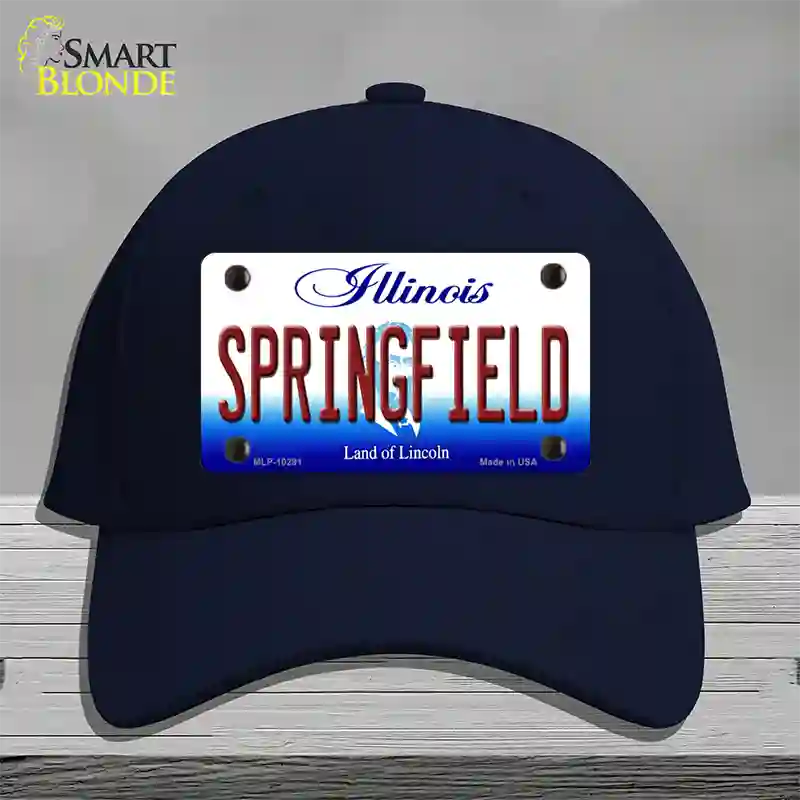 Springfield Illinois Novelty License Plate Hat Cotton / Navy