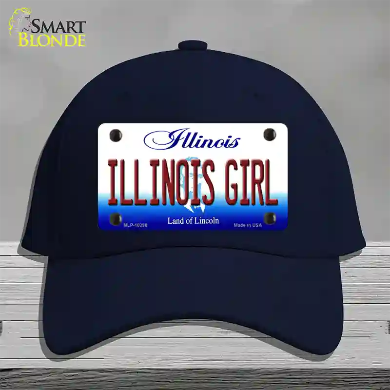 Illinois Girl Illinois Novelty License Plate Hat Cotton / Navy