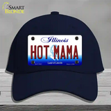 Hot Mama Illinois Novelty License Plate Hat Cotton / Navy