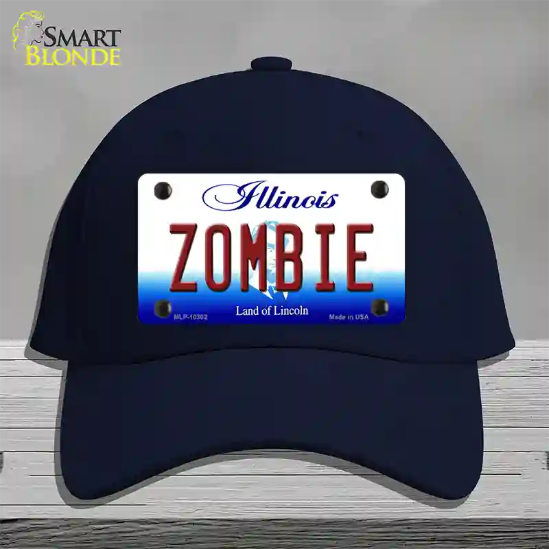 Zombie Illinois Novelty License Plate Hat Cotton / Navy