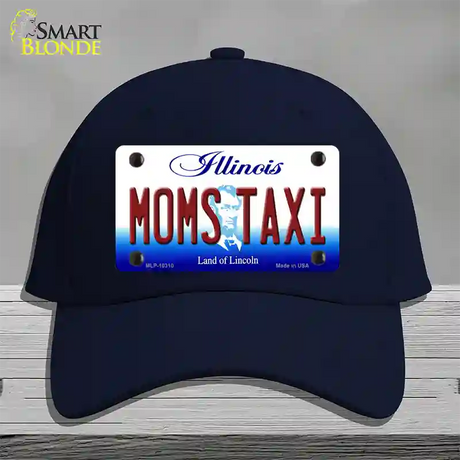 Moms Taxi Illinois Novelty License Plate Hat Cotton / Navy