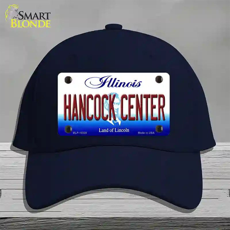 Hancock Center Illinois Novelty License Plate Hat Cotton / Navy