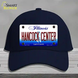 Hancock Center Illinois Novelty License Plate Hat Cotton / Navy