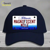 Magnificent Mile Illinois Novelty License Plate Hat Cotton / Navy