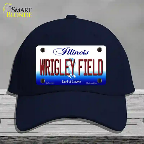 Wrigley Field Illinois Novelty License Plate Hat Cotton / Navy