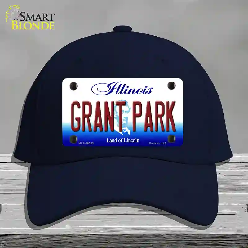 Grant Park Illinois Novelty License Plate Hat Cotton / Navy