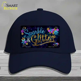 Sparkle And Glitter Novelty License Plate Hat Cotton / Navy