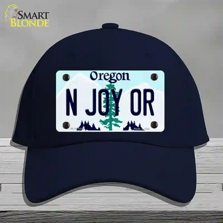 N Joy OR Oregon Novelty License Plate Hat Cotton / Navy