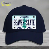 Beaver State Oregon Novelty License Plate Hat Cotton / Navy