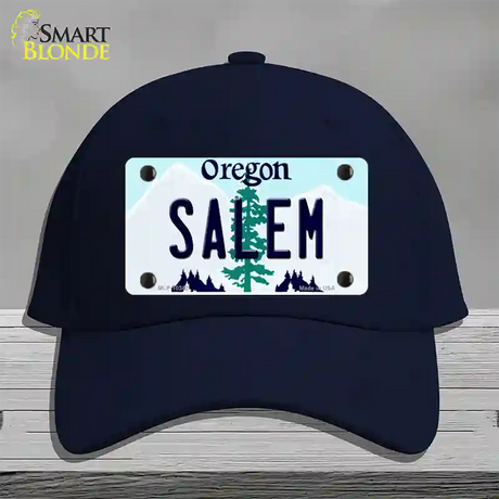 Salem Oregon Novelty License Plate Hat Cotton / Navy