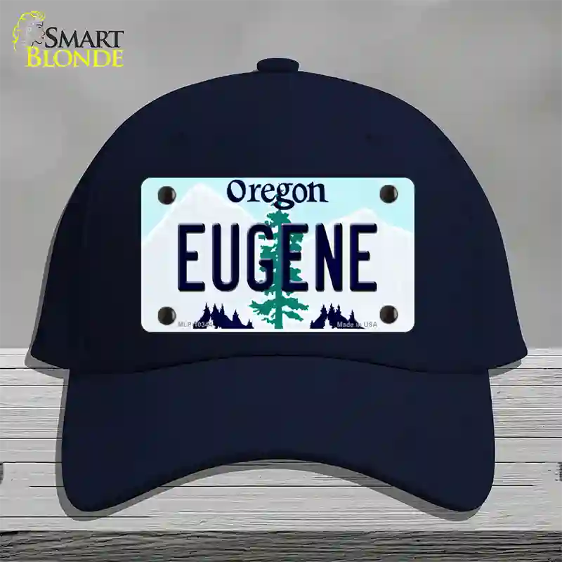 Eugene Oregon Novelty License Plate Hat Cotton / Navy