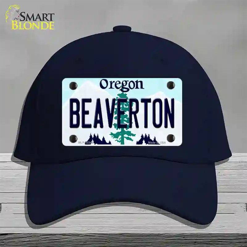 Beaverton Oregon Novelty License Plate Hat Cotton / Navy