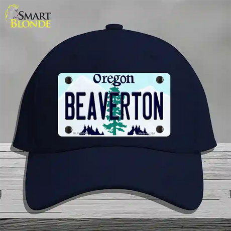 Beaverton Oregon Novelty License Plate Hat Cotton / Navy