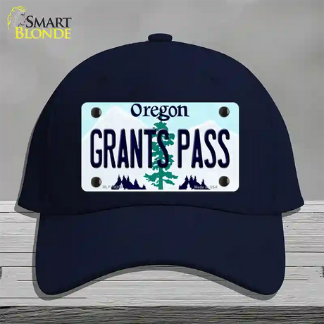 Grants Pass Oregon Novelty License Plate Hat Cotton / Navy