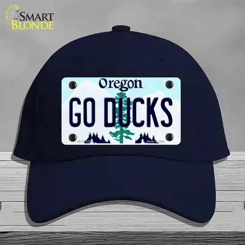 Go Ducks Oregon Novelty License Plate Hat Cotton / Navy