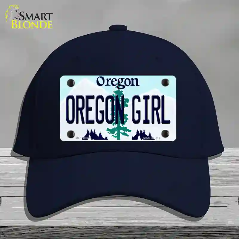 Oregon Girl Oregon Novelty License Plate Hat Cotton / Navy