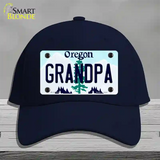 Grandpa Oregon Novelty License Plate Hat Cotton / Navy