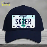 Skier Oregon Novelty License Plate Hat Cotton / Navy