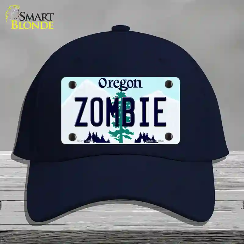 Zombie Oregon Novelty License Plate Hat Cotton / Navy