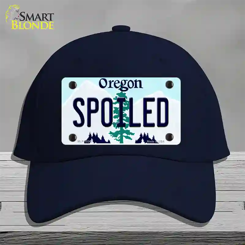 Spoiled Oregon Novelty License Plate Hat Cotton / Navy