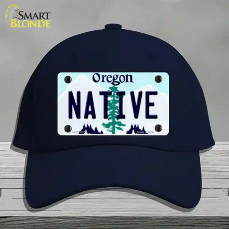 Native Oregon Novelty License Plate Hat Cotton / Navy