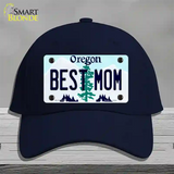 Best Mom Oregon Novelty License Plate Hat Cotton / Navy