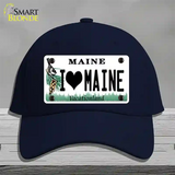 I Love Maine Novelty License Plate Hat Cotton / Navy