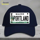 Portland Maine Novelty License Plate Hat Cotton / Navy