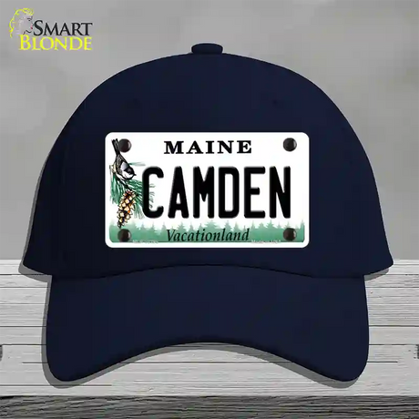 Camden Maine Novelty License Plate Hat Cotton / Navy