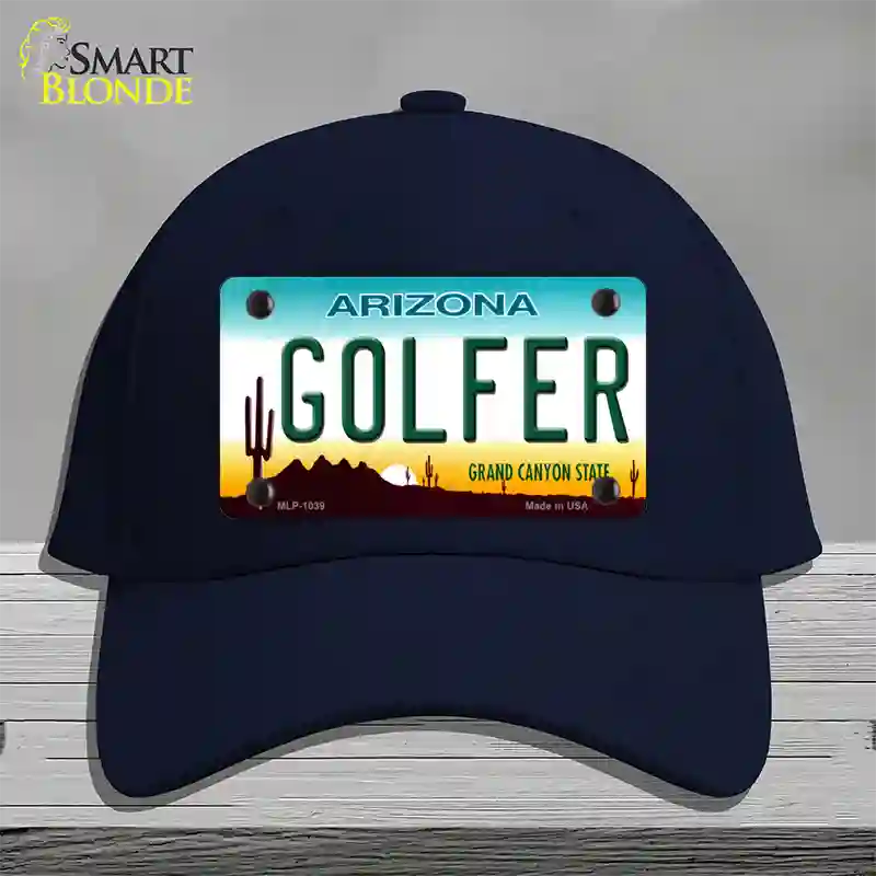 Golfer Arizona Novelty License Plate Hat Cotton / Navy