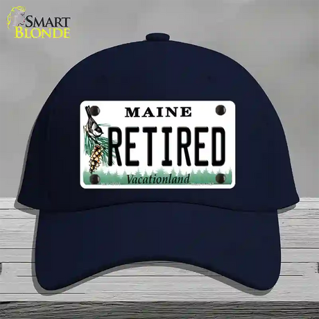 Retired Maine Novelty License Plate Hat Cotton / Navy