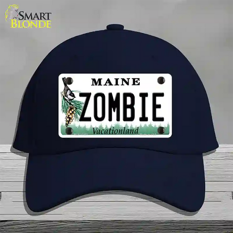 Zombie Maine Novelty License Plate Hat Cotton / Navy