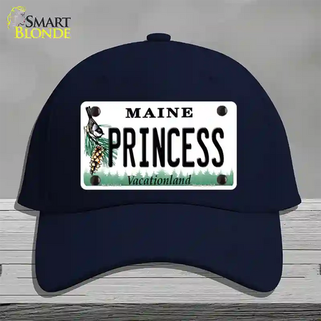 Princess Maine Novelty License Plate Hat Cotton / Navy