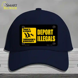 Deport Illegals Novelty License Plate Hat Cotton / Navy