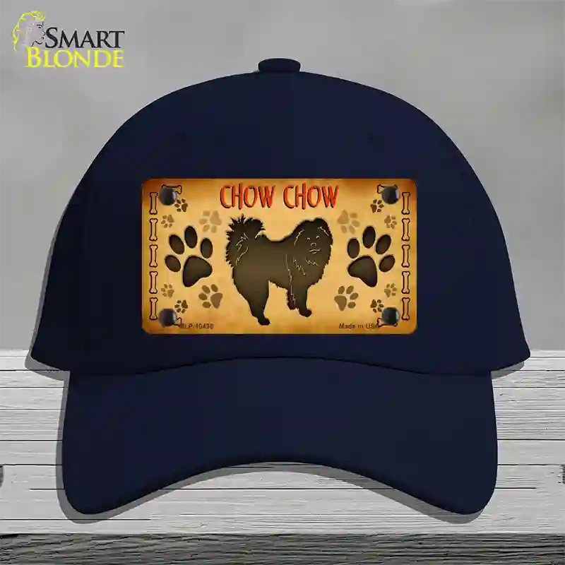 Chow Chow Novelty License Plate Hat Cotton / Navy