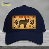 French Bulldog Novelty License Plate Hat Cotton / Navy